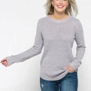 Pink Clover Nickole Textured Pullover Sweater Grey S